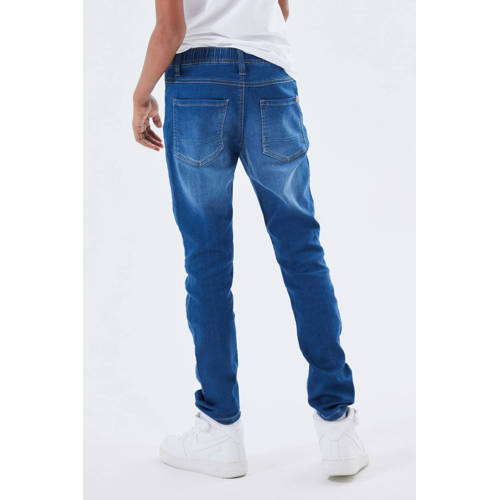 NAME IT KIDS slim fit jeans NKMRYAN JOGGER dark blue denim Blauw Jongens Jog denim - maat 146 afbeelding