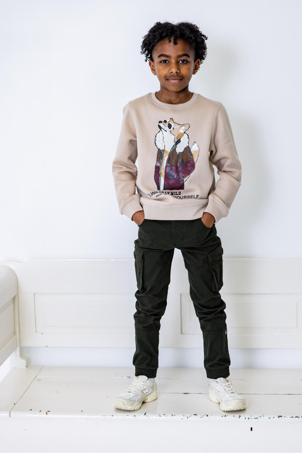 NAME IT KIDS cargobroek NKMRYAN donkergroen