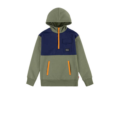 Levi's Kids hoodie groen/donkerblauw Sweater Meerkleurig - 140
