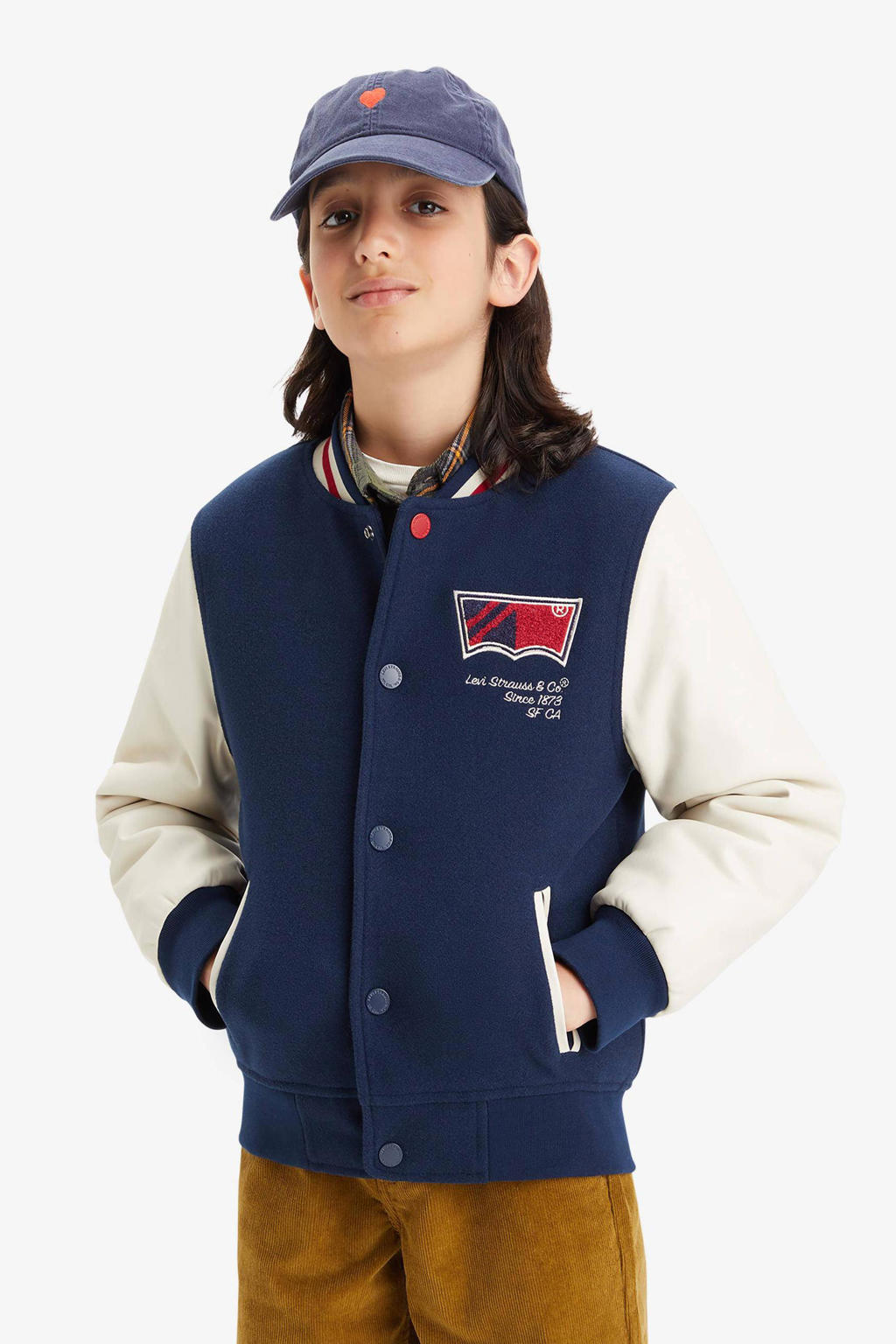 Montego Lang bomberjack met ritssluiting in marineblauw online kopen | P&C