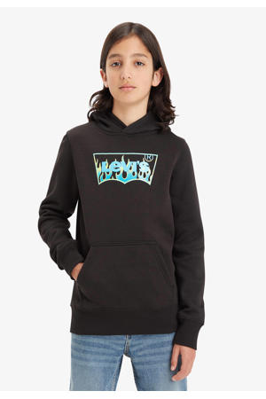 hoodie Batwing met logo zwart