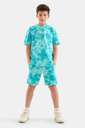 tie-dye regular fit sweatshort turquoise