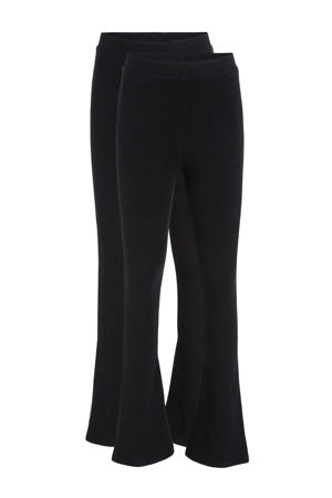 flared legging - set van 2 zwart