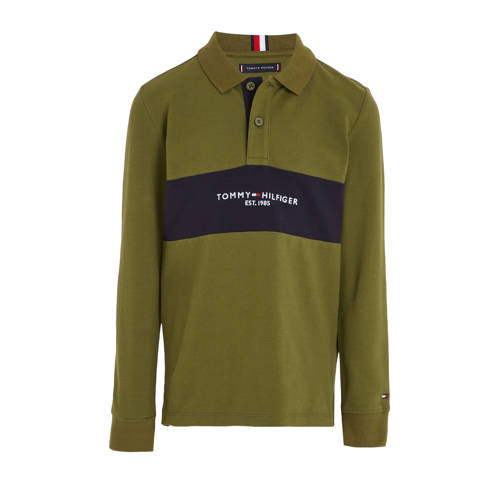 Tommy Hilfiger Polo COLORBLOCK groen donkerblauw Jongens Katoen