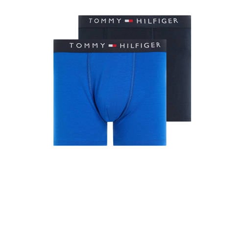 Tommy Hilfiger boxershort- set van 2 donkerblauw/blauw Jongens Katoen Effen