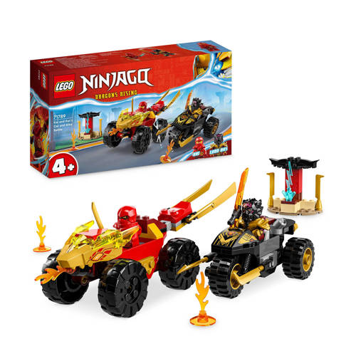 Lego Ninjago Kai en Ras' duel tussen auto en motor 71789 Bouwset