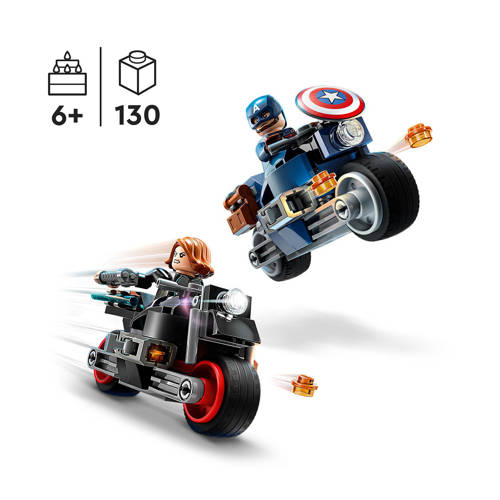 Lego Marvel Avengers Black Widow & Captain America motoren 76260 Bouwset
