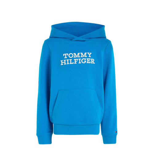 Tommy Hilfiger hoodie met logo aquablauw Sweater Logo 
