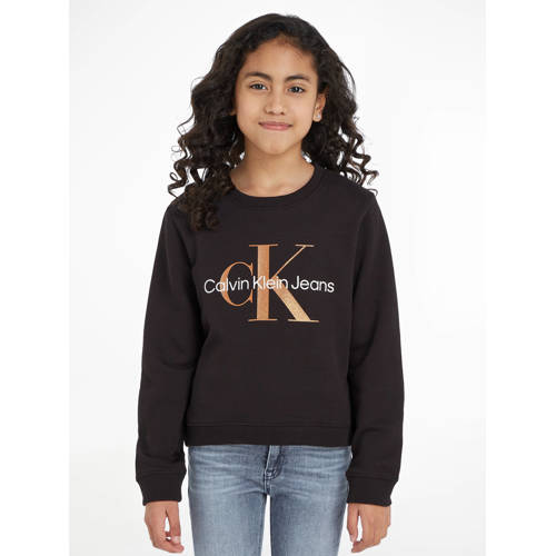 Calvin Klein sweater met logo zwart Logo 