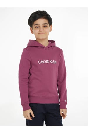 unisex hoodie met logoprint paars
