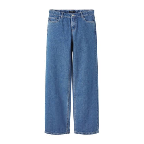 LMTD low waist wide leg jeans NLFTOIZZA medium blue denim Blauw Meisjes Stretchdenim