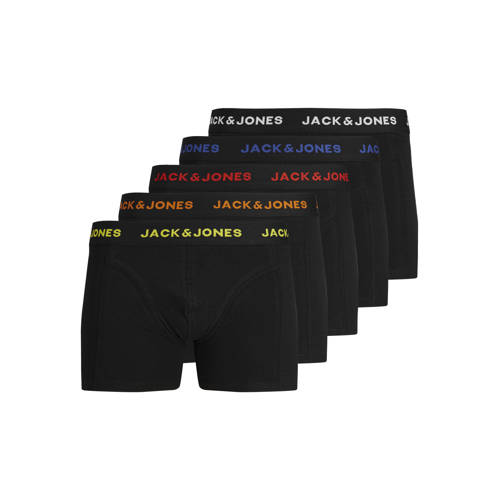 JACK & JONES JUNIOR boxershort - set van 5 zwart Jongens Stretchkatoen - 128