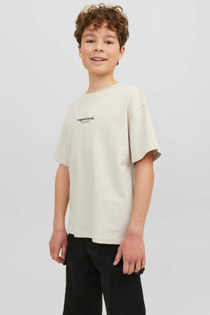 T-shirt JORVESTERBRO met tekst beige