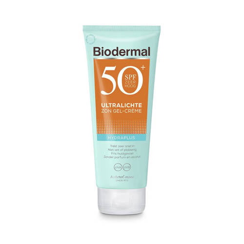 Biodermal Hydraplus ultralichte zon gel-crème SPF50+ - 200 ml Zonnebrand afbeelding