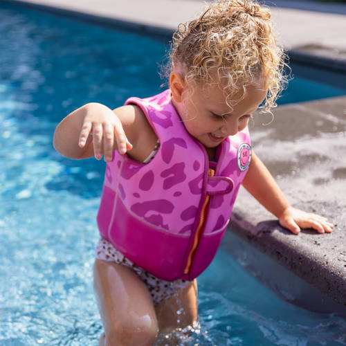 Swim Essentials zwemvest Panterprint (18-30 kg) Roze