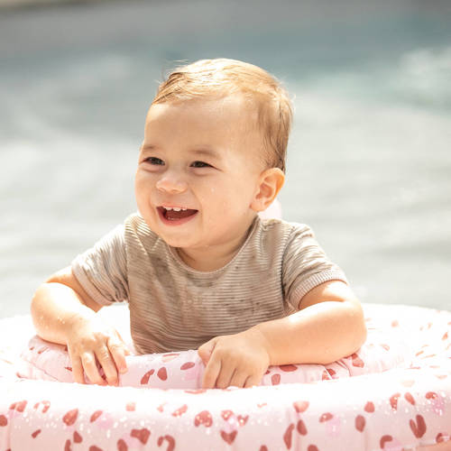 Swim Essentials Baby float Panterprint Opblaasspeelgoed Roze