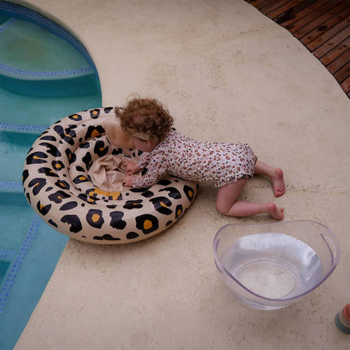 Swim Essentials Baby float Panterprint Opblaasspeelgoed Beige