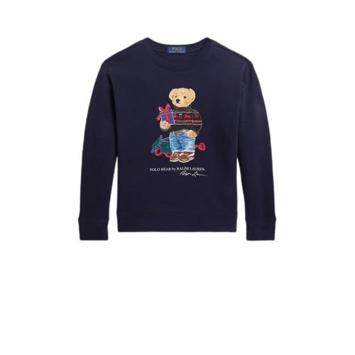 POLO Ralph Lauren sweater met printopdruk donkerblauw Printopdruk 