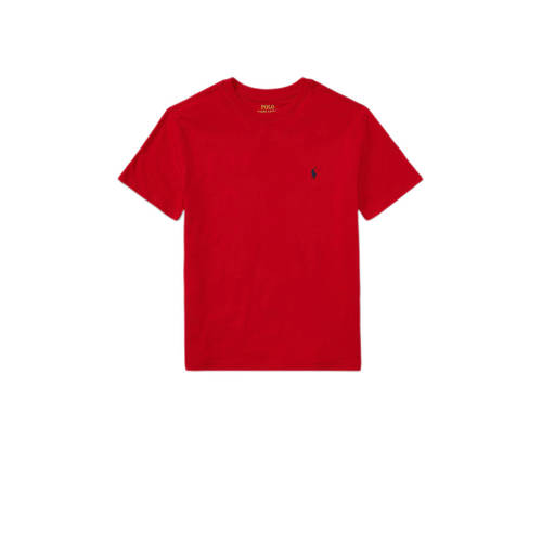 POLO Ralph Lauren T-shirt rood Jongens Katoen Ronde hals Effen - maat 128 afbeelding