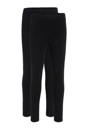 fleece legging - zwart (set van 2)