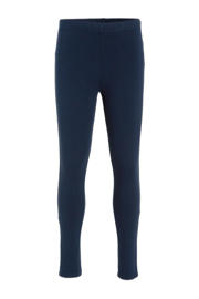 thumbnail: Set van 2 donkerblauwe meisjes anytime legging van katoen met elastische tailleband