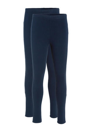fleece legging - navy (set van 2)