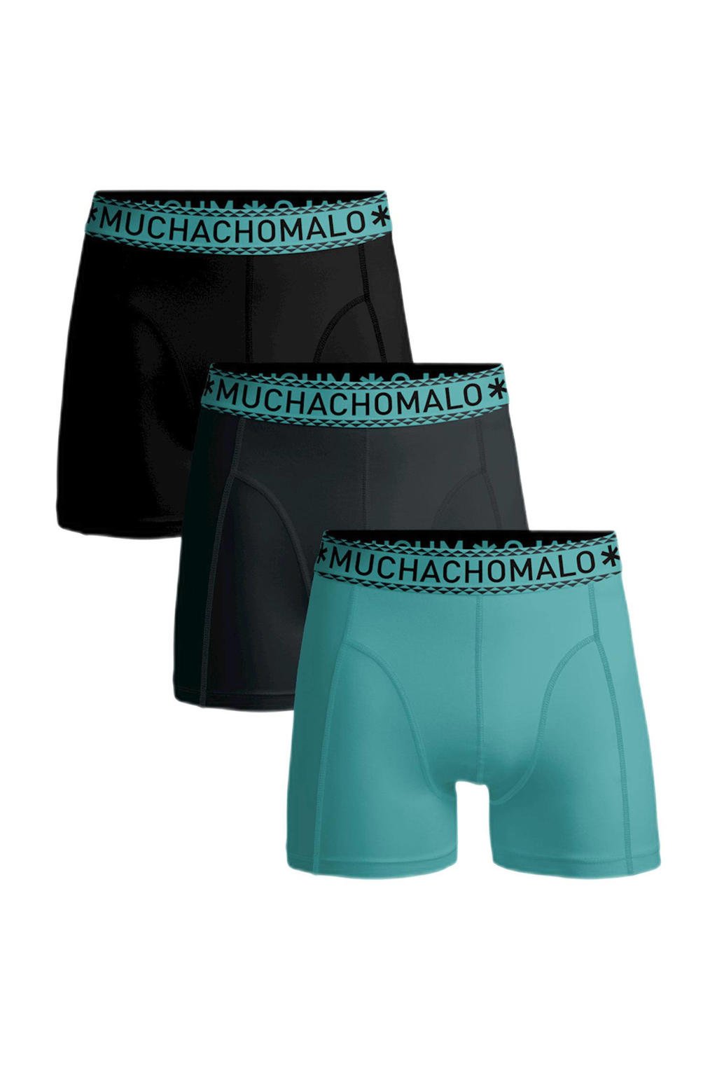 Muchachomalo   boxershort - set van 3 groen/zwart