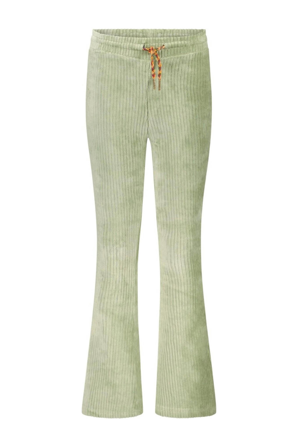 Groene meisjes Like Flo corduroy flared broek met regular waist en elastische tailleband met koord