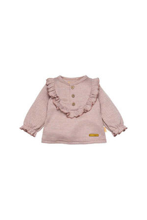 baby geruite blouse roze