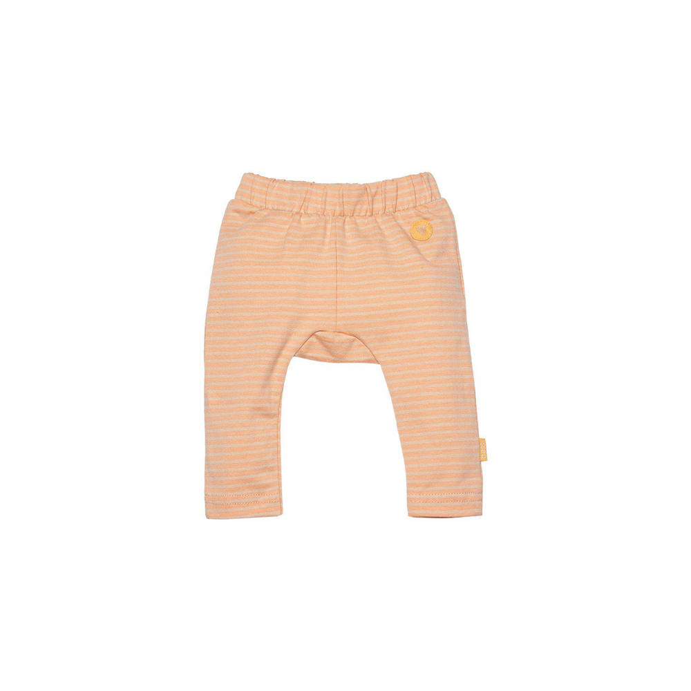 Oranje en lichtgele meisjes BESS baby gestreepte regular fit legging van stretchkatoen met elastische tailleband
