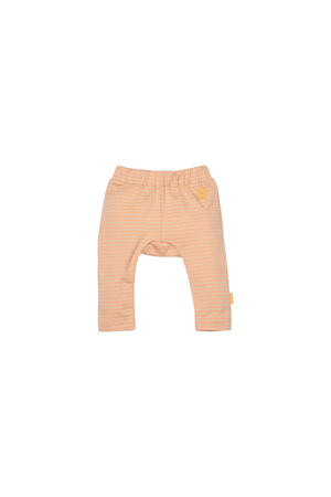 baby gestreepte regular fit legging oranje/lichtgeel