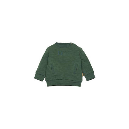 BESS baby sweater donkerroen Groen Jongens Stretchkatoen Ronde hals - 50