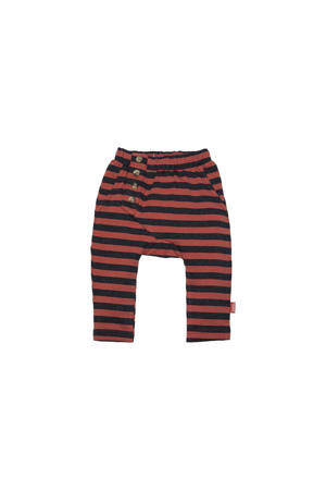 baby gestreepte regular fit broek rood/zwart