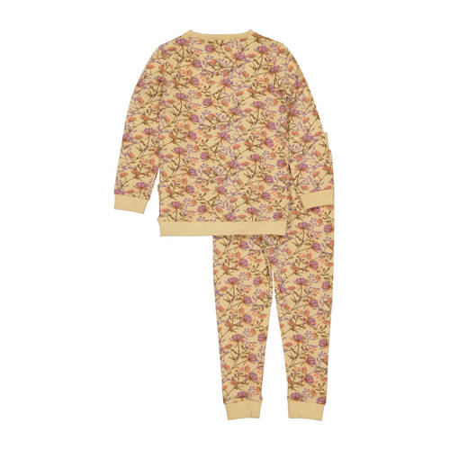 Quapi pyjama PUCK met all over print zand Beige Meisjes Stretchkatoen Ronde hals 92