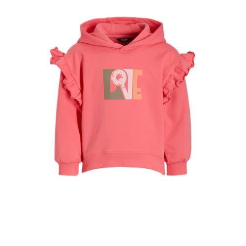 Quapi hoodie XENNA met printopdruk roze Sweater Printopdruk 