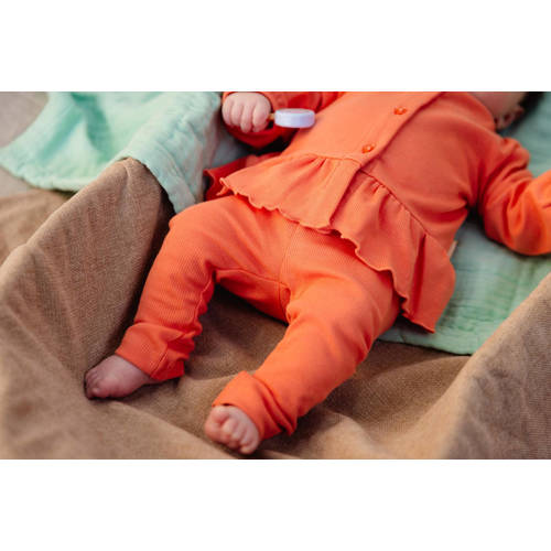 Quapi baby regular fit broek CLARA oranje Meisjes Stretchkatoen 50
