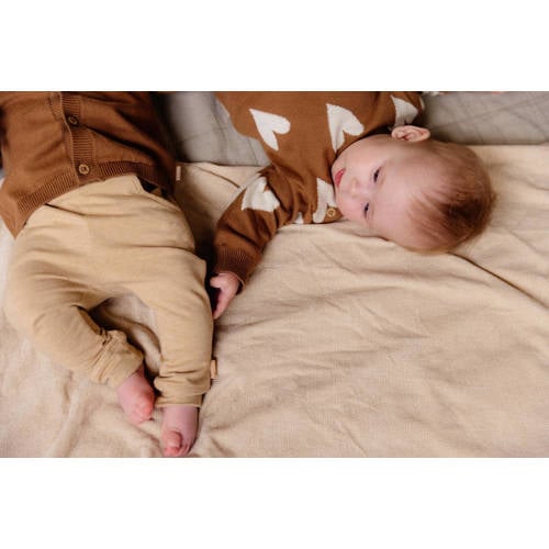 Quapi baby regular fit broek CLARK beige Jongens Stretchkatoen Effen 50