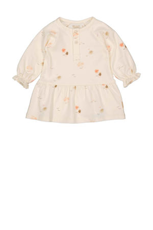 baby A-lijn jurk CAMILA met all over print ecru/oranje