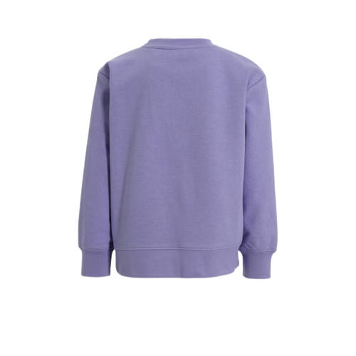 anytime sweater met tekstopdruk lila Trui Paars Meisjes Katoen Ronde hals 98 104