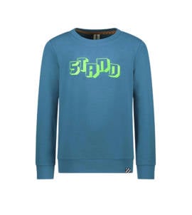 B.Nosy sweater B.BOLD met printopdruk turquoise 