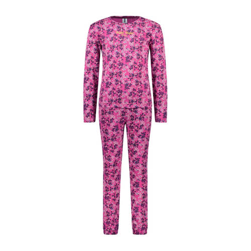 B.Nosy pyjama B. a SLEEP met all over print velroze/paars Multi Meisjes Stretchkatoen Ronde hals