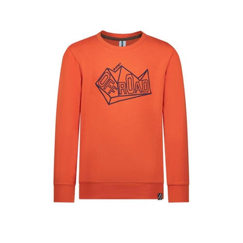 B.Nosy sweater B.OFFROAD met printopdruk oranje Jongens Sweat (duurzaam) Ronde hals 