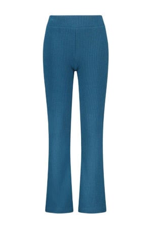 flared broek B.VICTORIOUS met all over print turquoise 