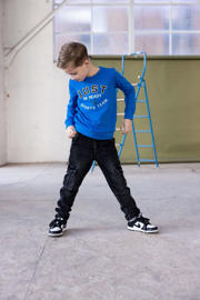 thumbnail: B.Nosy sweater B.READY met printopdruk hardblauw