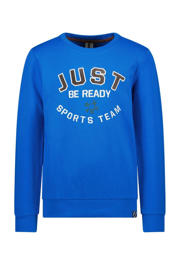 thumbnail: Blauwe jongens B.Nosy sweater met printopdruk, lange mouwen en ronde hals