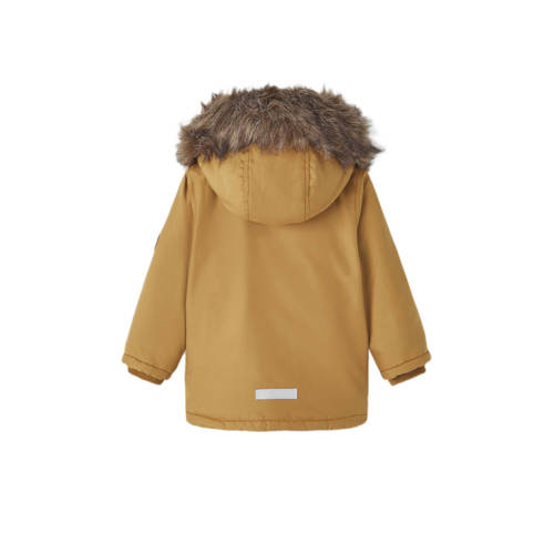 Name it MINI winterjas NMMMARLIN bruin Jongens Polyester Capuchon 104