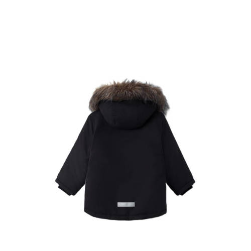 Name it MINI winterjas NMMMARLIN zwart Jongens Polyester Capuchon 104