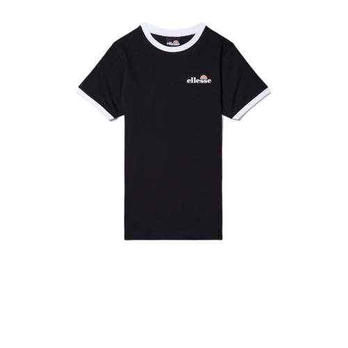 Ellesse T-shirt zwart/wit Jongens/Meisjes Katoen Ronde hals Logo - 128-134