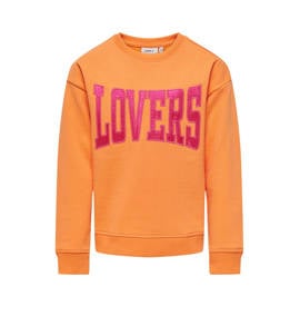 KIDS ONLY GIRL sweater KOGANNA met tekst oranje