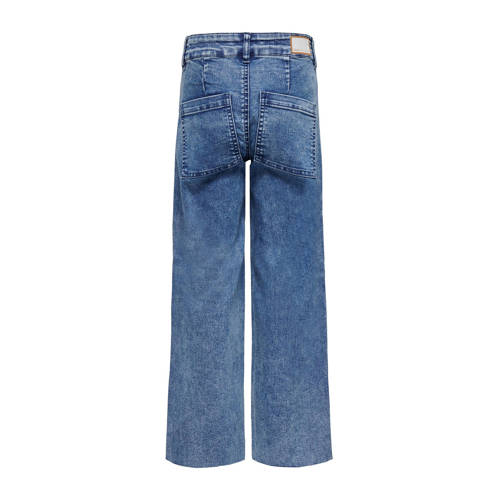 Only KIDS GIRL wide leg jeans KOGSYLVIE CLEAN light medium blue denim Blauw Meisjes Stretchdenim 116